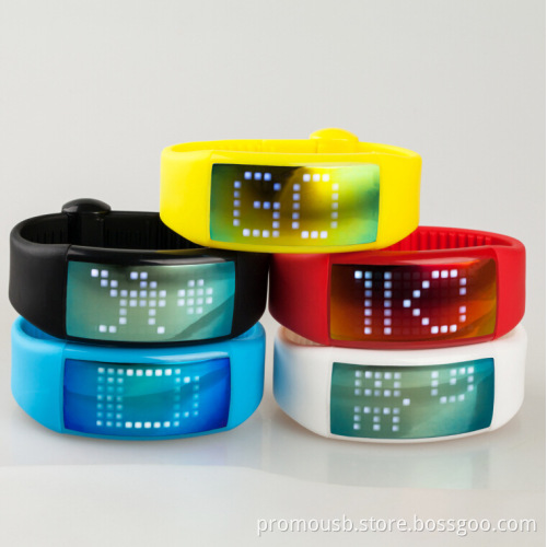 personalized 3D LED watches smart Usb multifunction pedometer